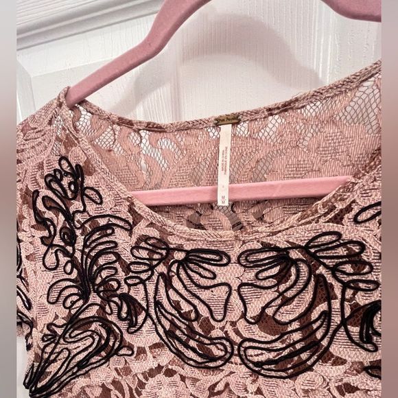 Free people lace semi-transparent mini dress - Picture 7 of 10